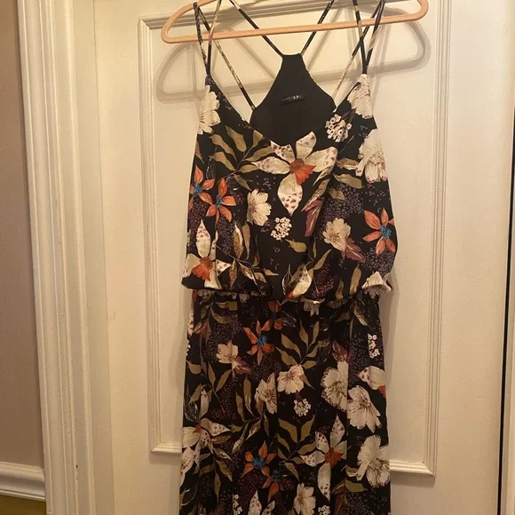 Papermoon Dresses | Euc Papermoon Womens Wendilyn Knit Black Floral Dress Plus Size 1x Stitch Fix | Color: Black | Size: 1x | Karmacay's Closet